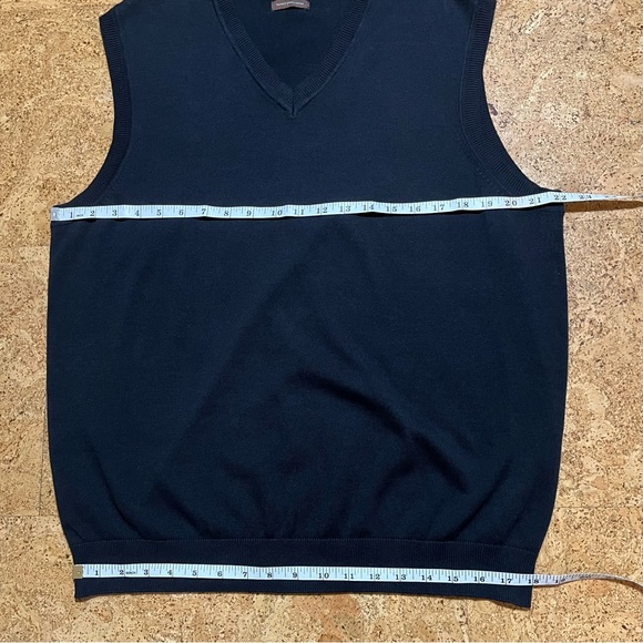 Perry Ellis 100% Pima Cotton Men’s V-Neck Sweater Vest Sz L - Picture 6 of 8